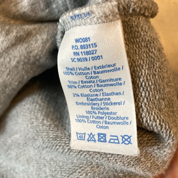 Boden Gray Sweatshirt with White Polka Dots - Picture 4 of 6